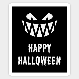 Happy Halloween Fright (Jack O’Lantern / Smile / Teeth / White) Sticker